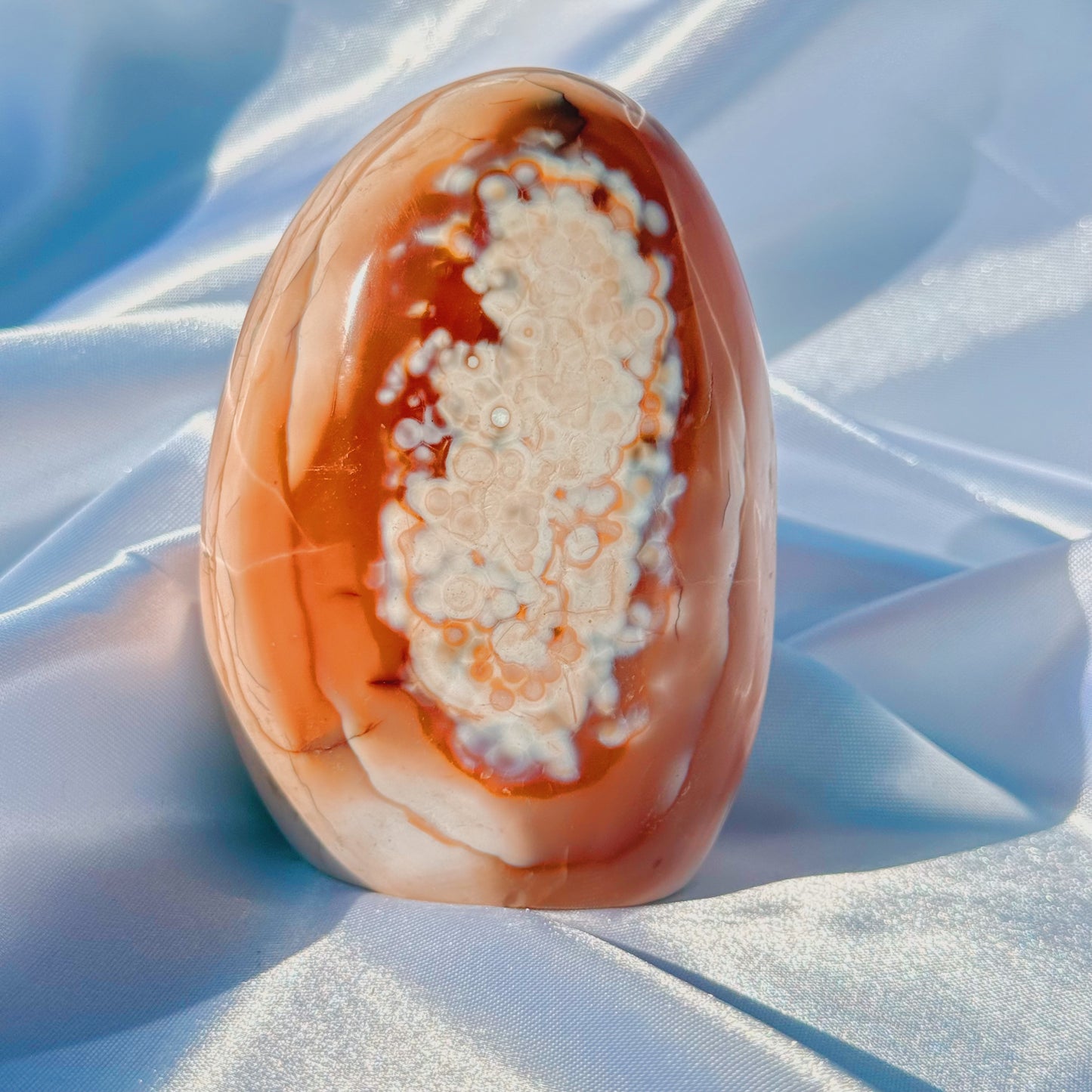 Pastel Carnelian W/ Orca Agate Freeform