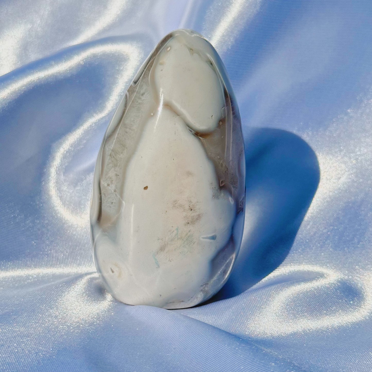 Orca Agate W/ Quartz Freeform