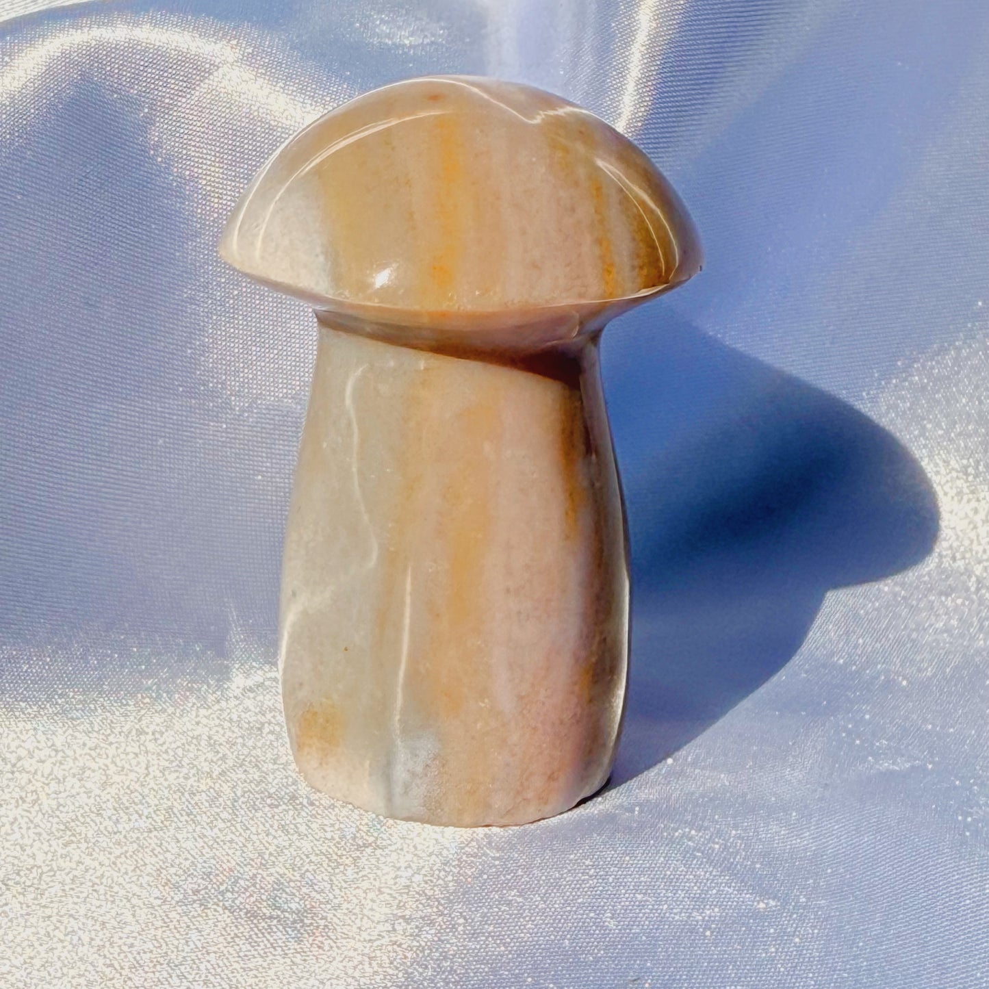 Pastel Sea Jasper W/ Quartz Mushroom