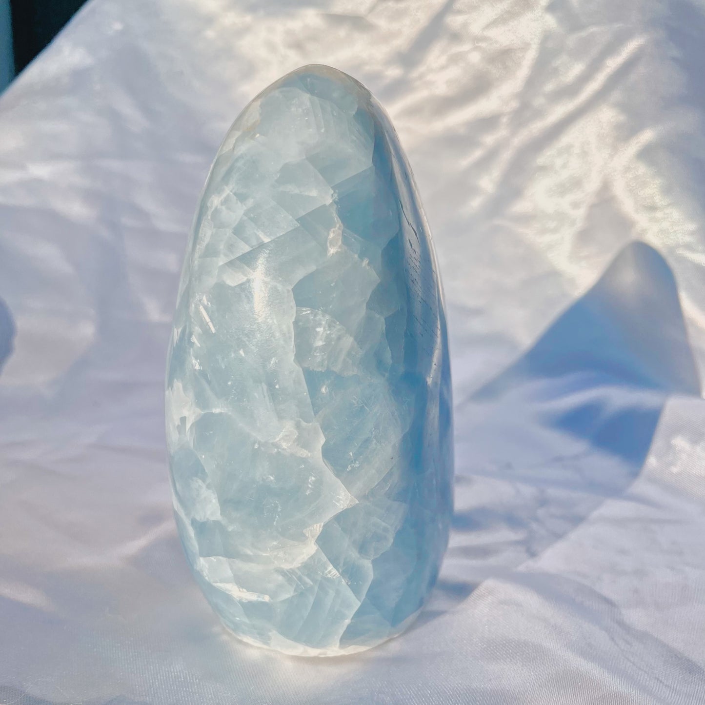 Blue Calcite W/ Rainbow Freeform