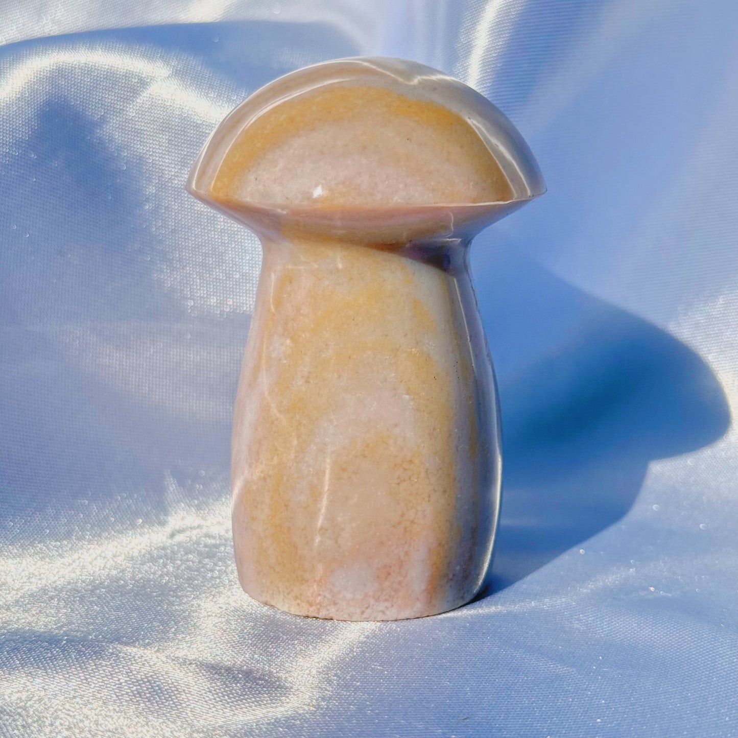 Pastel Sea Jasper W/ Quartz Mushroom