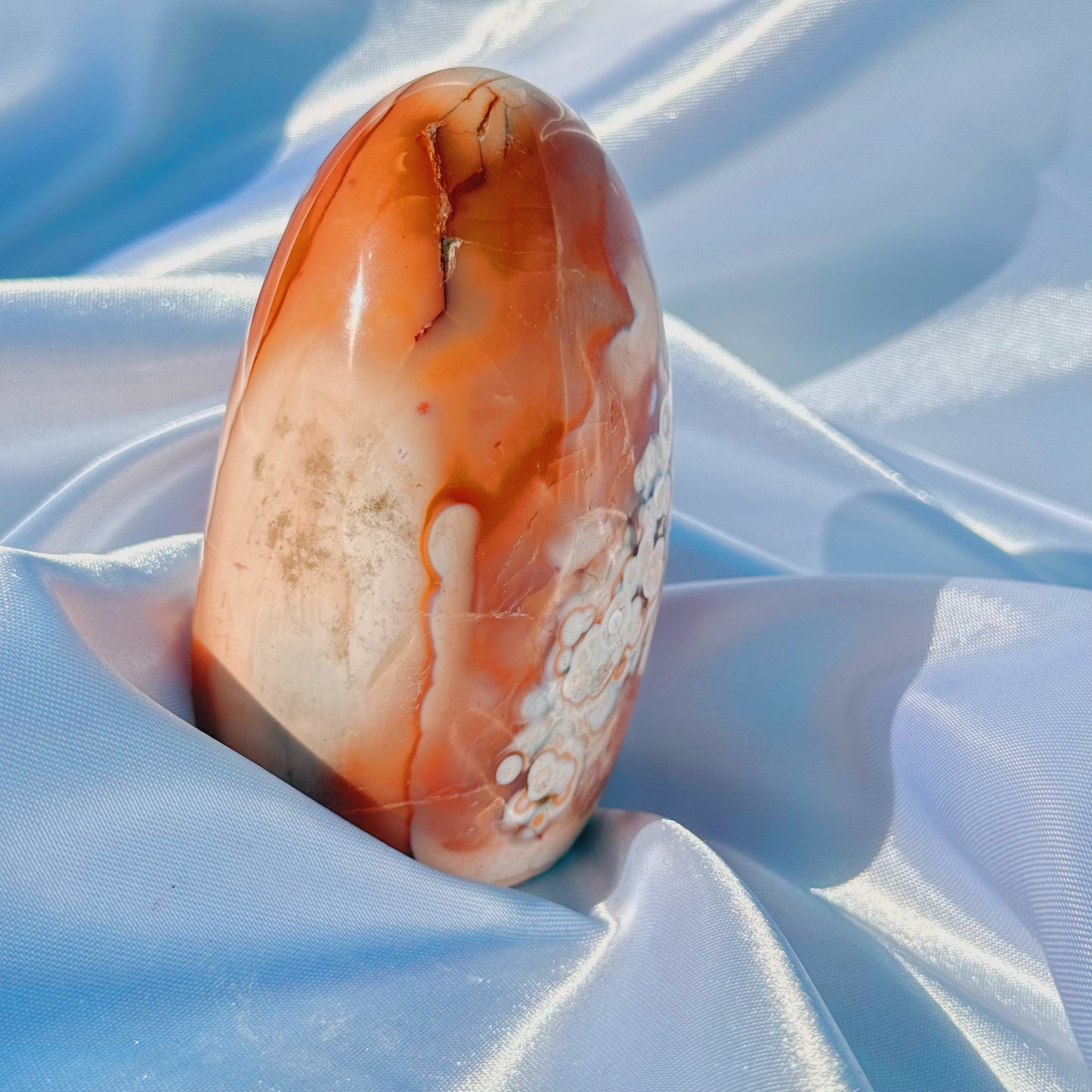 Pastel Carnelian W/ Orca Agate Freeform