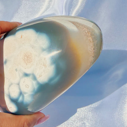 Orca Agate W/ Quartz Freeform (Q)
