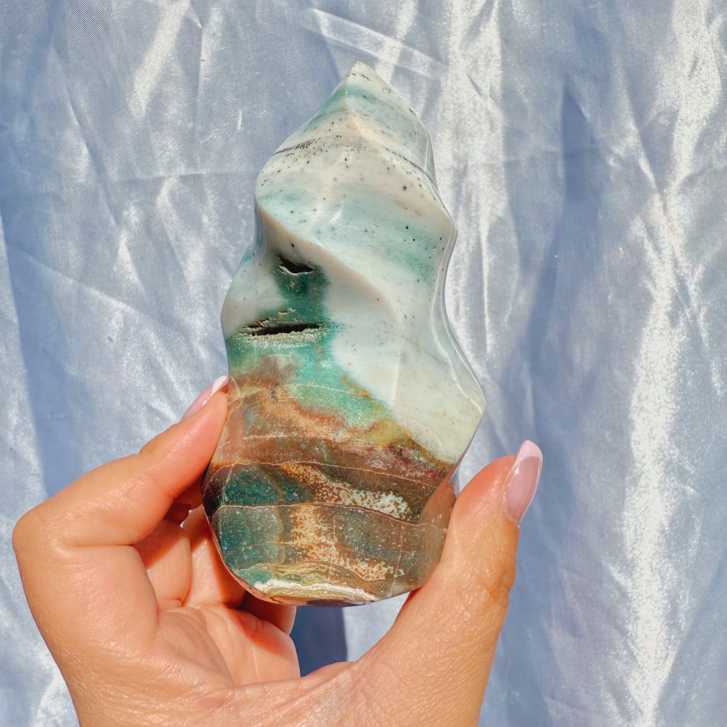 Pastel Sea Jasper Flame