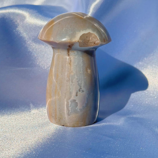 Pastel Sea Jasper W/ Quartz Mushroom