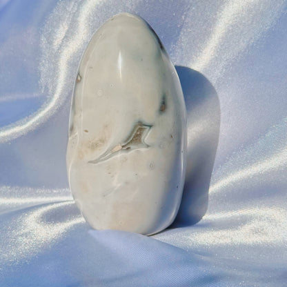 Orca Agate W/ Quartz Freeform